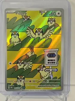 2023 Pokemon SV Obsidian Flames Pidgey Illustration Rare #207/197 - Image 1