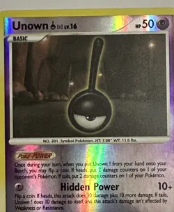 Pokemon Unown ! 42/146 Reverse Holo Legends Awakened LP/NM 2008 - Image 2