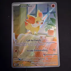 Pokemon TCG Fennekin 080 Promo Pokemon Center stamped - Image 1