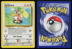 FARFETCH'D 27/102 UNCOMMON BASE SET UNLIMITED POKEMON HP - Image 3