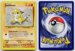 SANDSHREW 62/102 COMMON BASE SET UNLIMITED POKEMON LP - Image 3