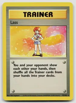 LASS 75/102 RARE BASE SET UNLIMITED POKEMON LP - Image 1