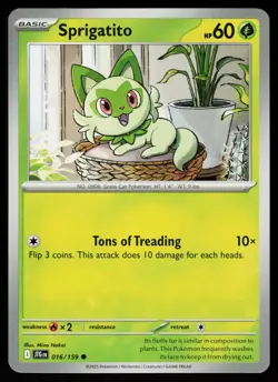 Sprigatito 016/159 Common Journey Together Pokemon Near Mint - Image 1