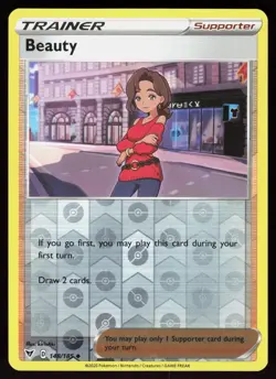 Beauty 148/185 Uncommon Vivid Voltage Pokemon Reverse Holo Lightly Played - Image 1