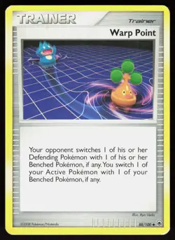 Warp Point 88/100 Uncommon Majestic Dawn Pokemon Damaged - Image 1