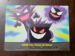 MP! Pokemon Topps EP22 The Tower of Terror TV Animation NON Foil Blue Logo - Image 1