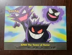 MP! Pokemon Topps EP22 The Tower of Terror TV Animation NON Foil Blue Logo - Image 4