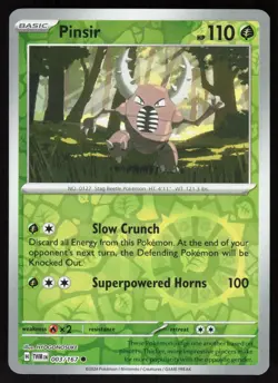 Pinsir 003/167 Common Twilight Masquerade Pokemon Reverse Holo Near Mint - Image 1