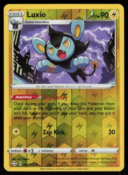 Luxio 032/072 Uncommon Shining Fates Pokemon Reverse Holo Lightly Played - Image 1
