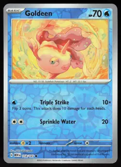Goldeen 118/165 Common 151 Pokemon Reverse Holo Near Mint - Image 1