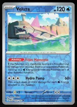 Veluza 054/182 Uncommon Paradox Rift Pokemon Reverse Holo Near Mint - Image 1