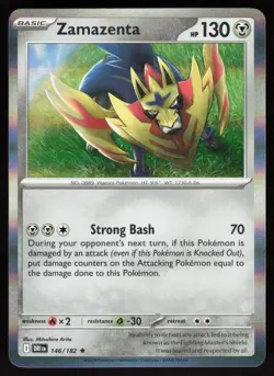 Zamazenta 146/182 Rare Destined Rivals Pokemon Holo Near Mint - Image 1