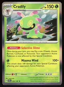 Cradily 6/142 Rare Stellar Crown Pokemon Holo Near Mint - Image 1