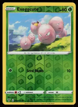 Exeggcute 004/185 Common Vivid Voltage Pokemon Reverse Holo Lightly Played - Image 1