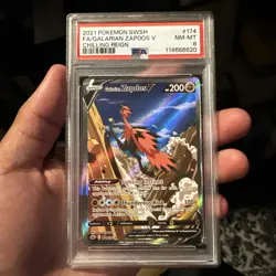 2021 POKEMON SWORD & SHIELD CHILLING REIGN #174 FULL ART/GALARIAN ZAPDOS V PSA 8 - Image 1