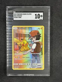 SGC 10 Pokemon Pikachu 241/236 Cosmic Eclipse Secret Rare Full Art - Image 1