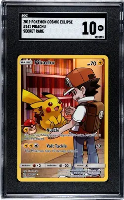 SGC 10 Pokemon Pikachu 241/236 Cosmic Eclipse Secret Rare Full Art - Image 4