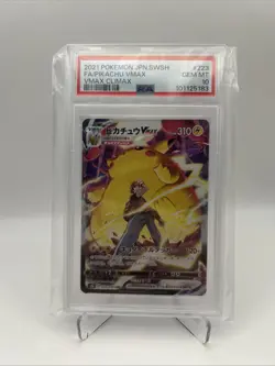2021 Pokemon Japanese SWSH VMAX Climax Full Art Pikachu VMAX #223 PSA 10 GEM - Image 1