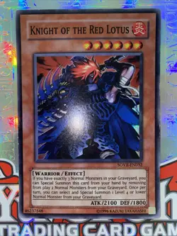 Yu-Gi-Oh! TCG Knight of the Red Lotus SOVR-EN032 Super Rare Unlimited LP- Exc - Image 1