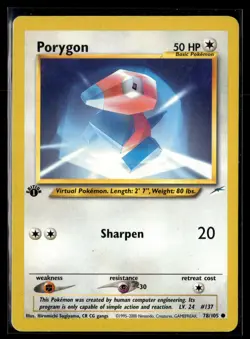 Porygon 78/105 Neo Destiny Common Pokemon - Image 1