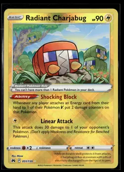 Radiant Charjabug 051/159 Crown Zenith Radiant Rare Pokemon - Image 1