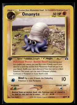 Omanyte 60/75 Neo Discovery Common Pokemon - Image 1