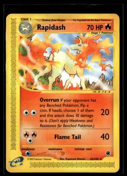 Rapidash 62/165 Expedition Base Set Rare Pokemon - Image 1