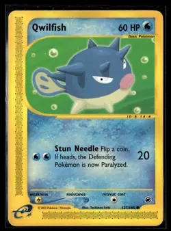 Qwilfish 127/165 Expedition Base Set Common Pokemon - Image 1