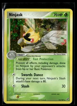 Ninjask 13/107 Deoxys Rare Holo Pokemon - Image 1