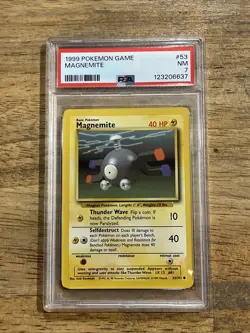 Graded PSA 7 1999 Pokemon Game Magnemite #53 - Image 1
