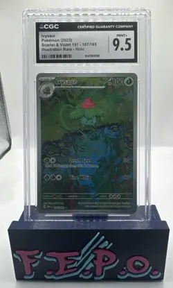 2023 Pokemon Scarlet & Violet 151 Illustration Rare Holo Ivysaur 167/165 - Image 1
