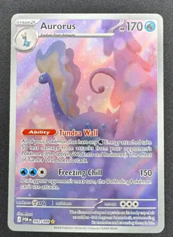 Pokemon Aurorus Illustration Rare Holo 092/088 NM ME03 Perfect Order - Image 1