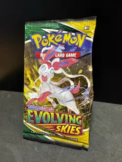 Pokemon TCG | Evolving Skies Booster Pack Wrapper - EMPTY | Umbreon Art - Image 3