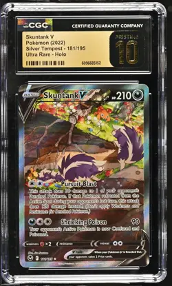 SKUNTANK V Silver Tempest Holo Rare #181 CGC Pristine 10 Pokemon - Image 1