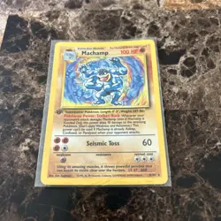 Machamp 1st Edition Base Set Holo Unlimited Rare WOTC Pokemon TCG MINT - Image 1
