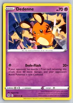Dedenne 067/172 Common Brilliant Stars Pokemon Near Mint - Image 1