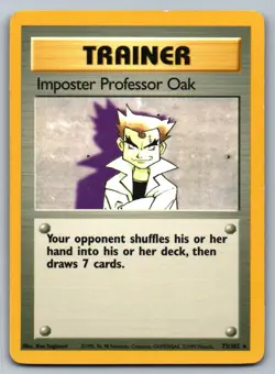 Imposter Professor Oak 73/102 Rare Base Set Unlimited Pokemon Near Mint - Image 1