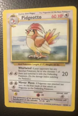 1999 Pokemon Base Set Pidgeotto 22/102 Unlimited Rare Near Mint - Image 2