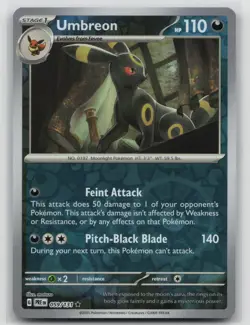 Umbreon 059/131 Holo Rare Prismatic Evolutions Pokemon Reverse Holo Near Mint - Image 1