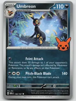 Umbreon 130/197 Uncommon Obsidian Flames Pokemon Near Mint - Image 1
