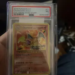 2016 Pokemon XY Evolutions Charizard Evo-prerelease-staff PSA 7 - Image 1
