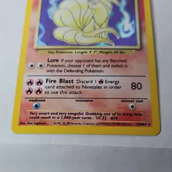 Pokemon TCG Ninetales Base Set Holo Rare Unlimited 12/102 1999 NM - Image 2