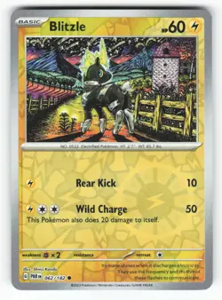 Blitzle 062/182 Common Paradox Rift Pokemon Reverse Holo Near Mint - Image 1