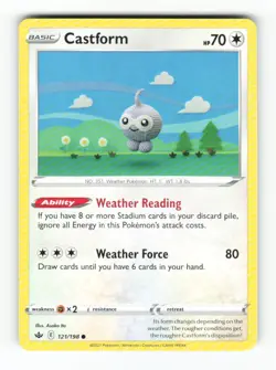 Castform 121/198 Common Chilling Reign Pokemon Near Mint - Image 1