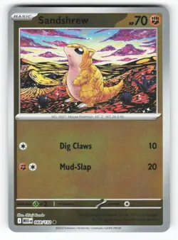 Sandshrew 068/132 Common Mega Evolution Pokemon Reverse Holo Near Mint - Image 1