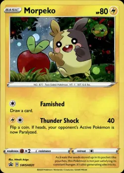 Morpeko SWSH031 Holo Promo Sword & Shield Promo Pokemon Holo Near Mint - Image 1