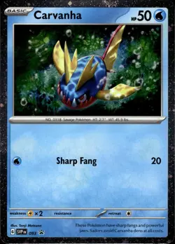 Carvanha 093 Holo Promo Scarlet & Violet Promo Pokemon Holo Near Mint - Image 1