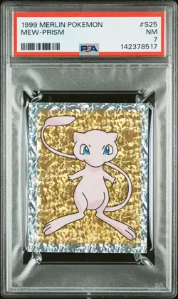 1999 MERLIN POKEMON #S25 MEW-PRISM PSA 7 - Image 1