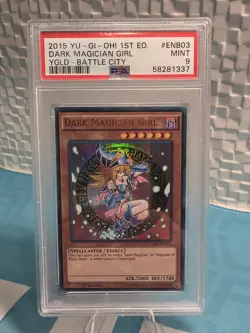 Dark Magician Girl YGLD-ENB03 1st Edition PSA 9 Yu-Gi-Oh! Battle City 2015 - Image 1