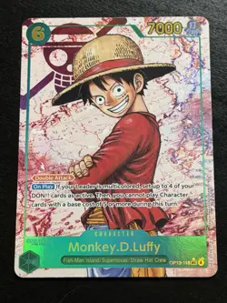 Luffy 2025 One Piece OP13 SEC Rare Alt Art EN #118 Card Damaged See Description - Image 1